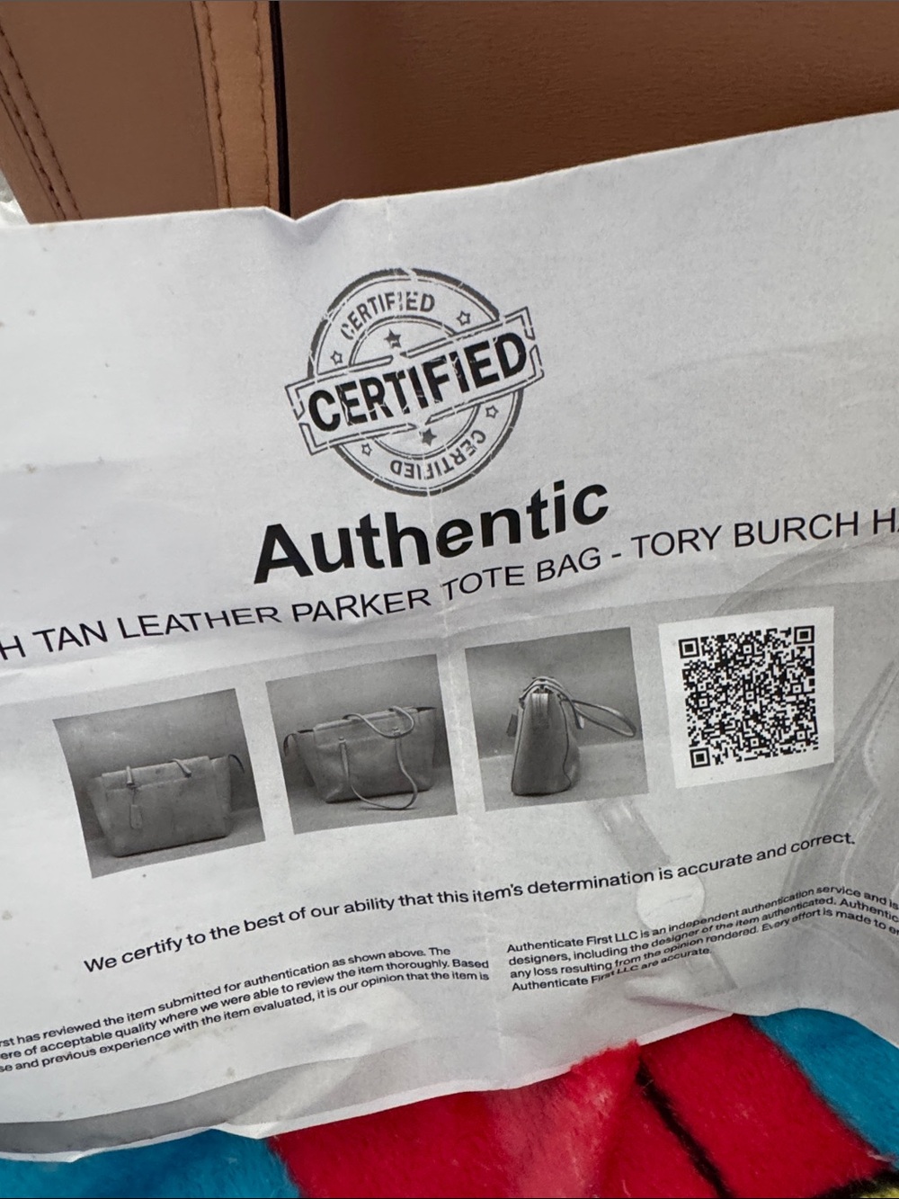 Tory Burch Brown Leather Parker Tote - Picture 3 of 3